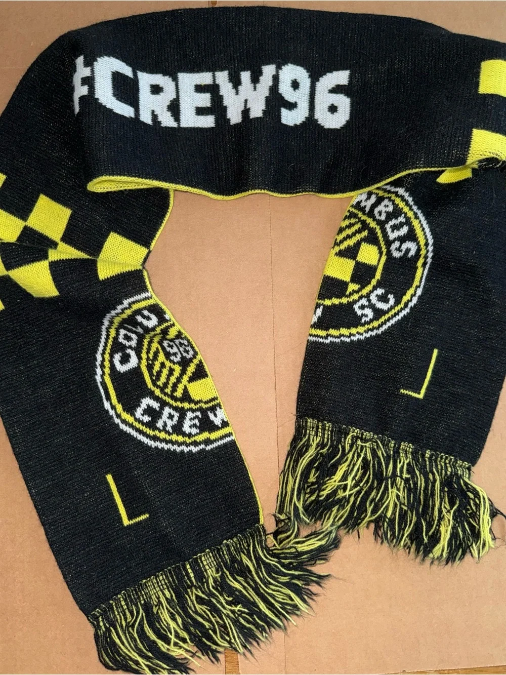 2019 Columbus Crew Soccer Scarf w/Fringe Retired Rare Ease ‘96 A19